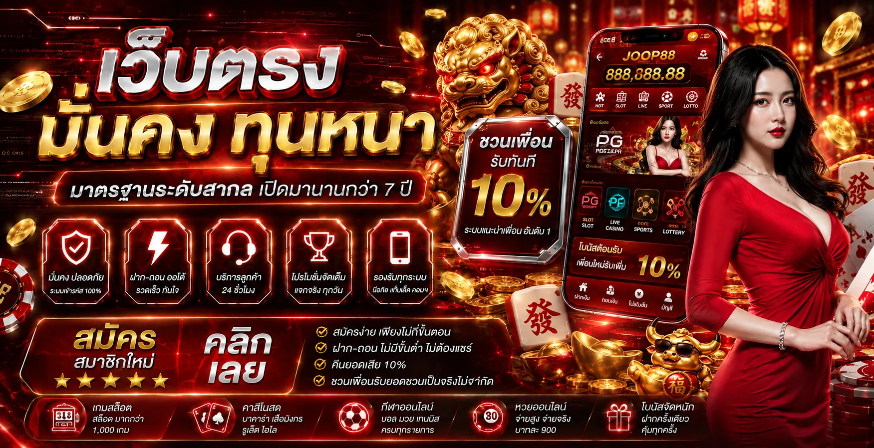 ภาพระบบสมาชิกและความปลอดภัย JOOP88 บนมือถือ